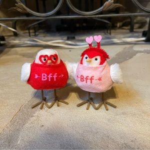 NWT Set of 2 Mini Valentines Day Holiday Decor Birds